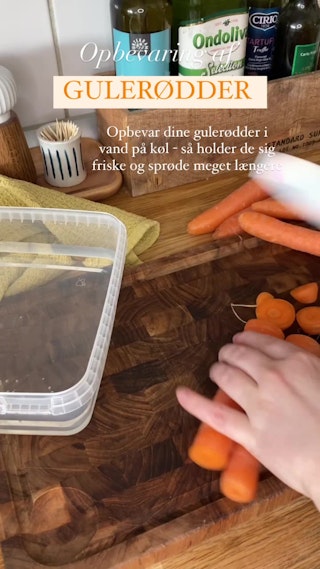 Opbevaring af gulerødder